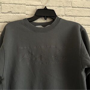 Martine Rose Logo Embroidered Sweatshirt Dark Grey